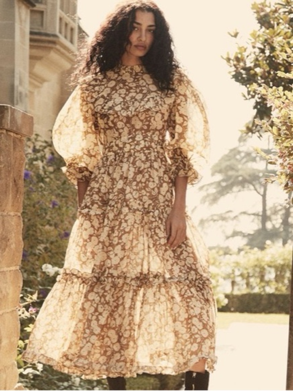 NWT Dôen Caramel Dress in Ambridge Rose Mustard XS